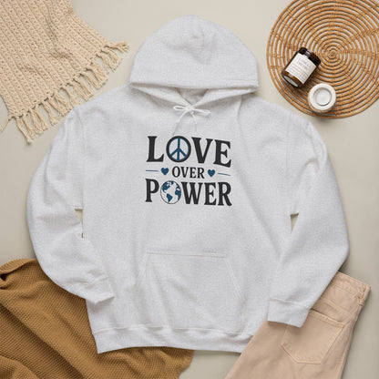 ""When the Power of Love Overcomes the Love of Power, the World Will Know Peace Heavy Blend™ Hooded Sweatshirt