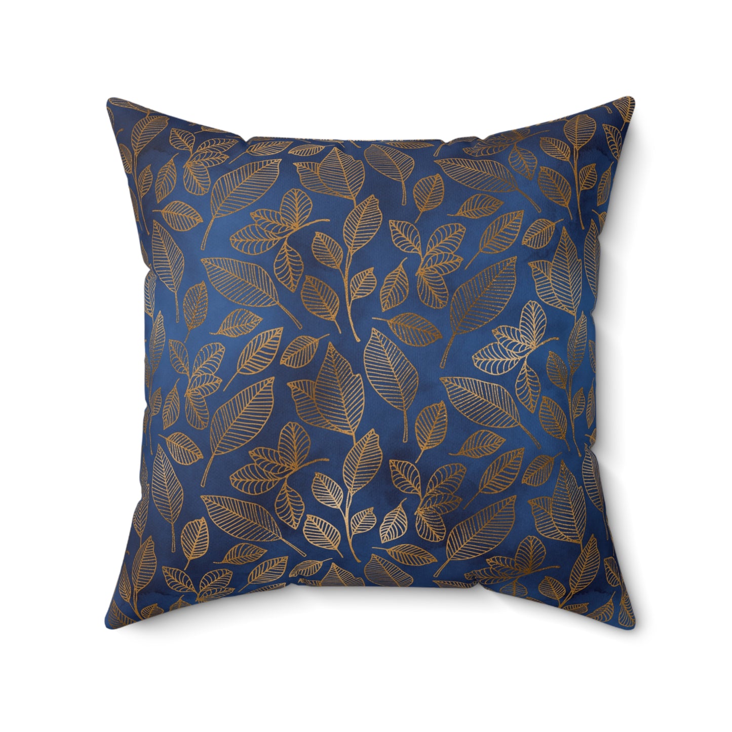 Navy & Gold Botanica Throw Pillow