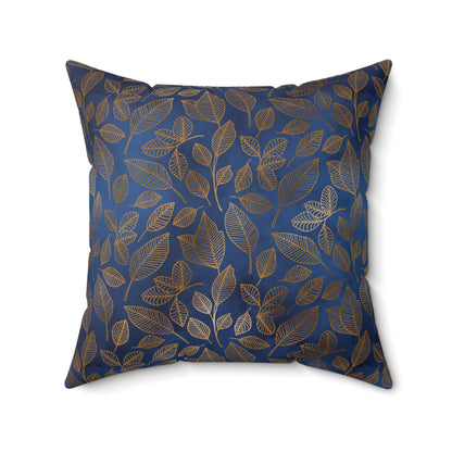 Navy & Gold Botanica Throw Pillow