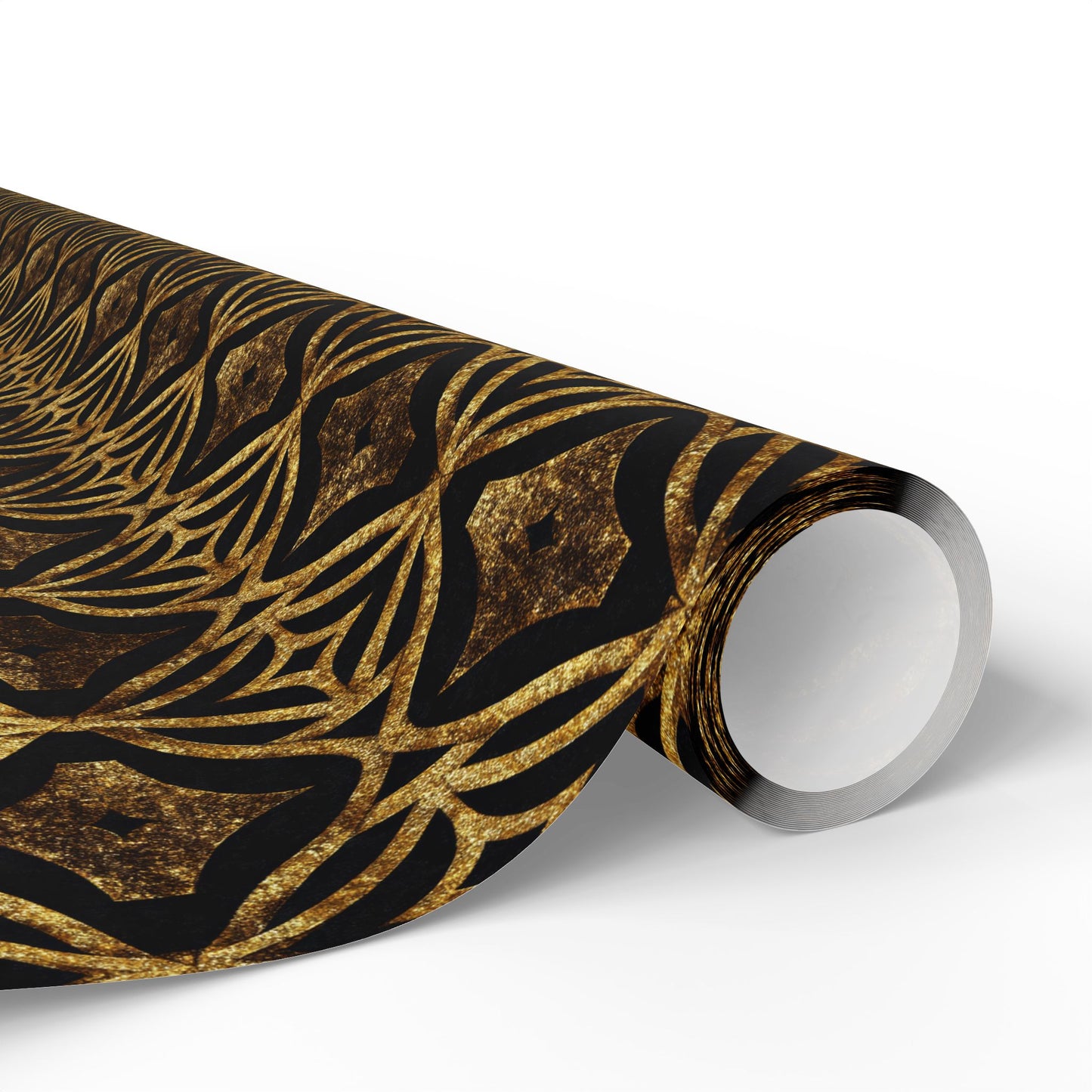 Golden Star Lattice Wrapping Paper