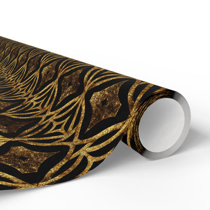 Golden Star Lattice Wrapping Paper