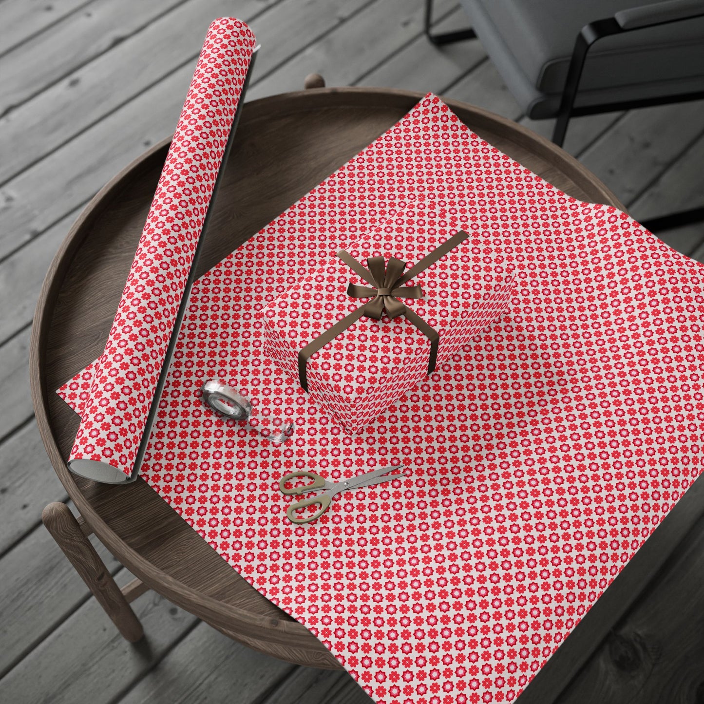 Scarlet Star Garden Wrapping Paper