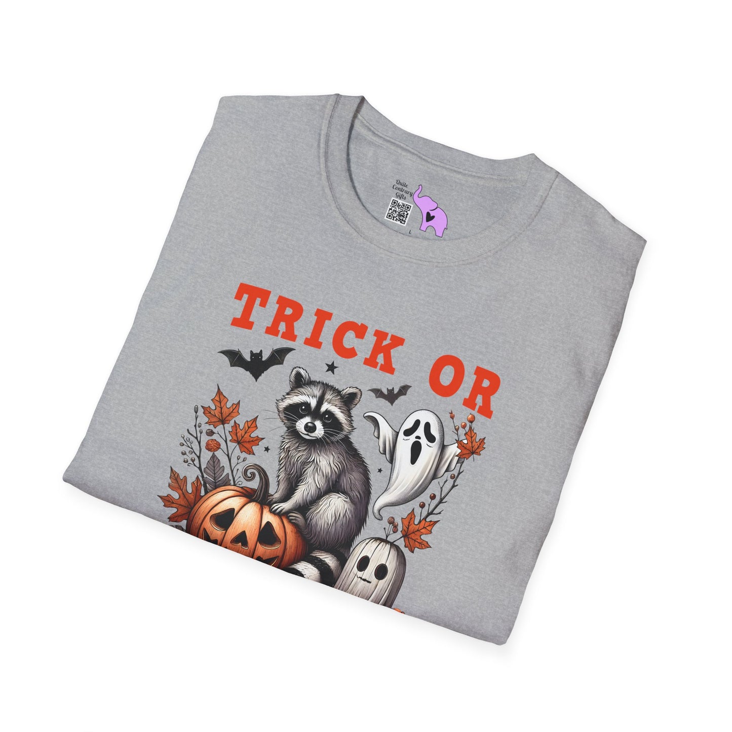 Trick or Trashy Racoon Adult T-shirt