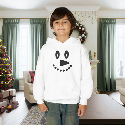 Snowman Face Youth Heavy Blend Hooded Sweatshirt
