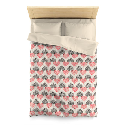 Rustic Hearts Microfiber Duvet Cover