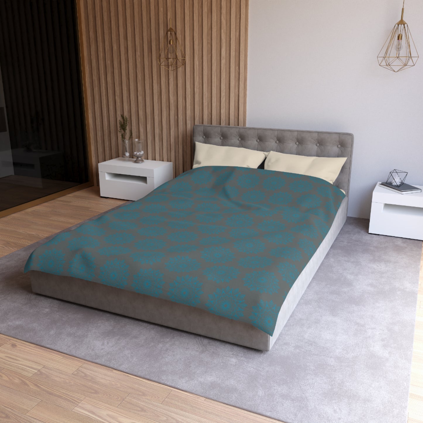 Teal Tranquility Microfiber Duvet Cover