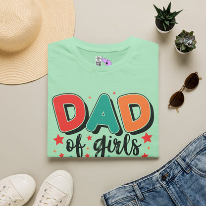 Dad of Girls #Outnumbered Adult T-shirt