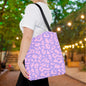 Cotton Candy Cheetah Print Canvas Tote Bag