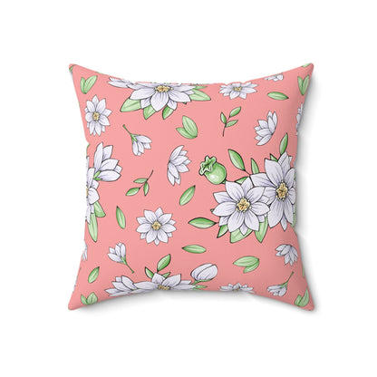 Jasmine Blush Garden Throw Pillow
