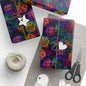 Neon Whisper Blooms Wrapping Paper