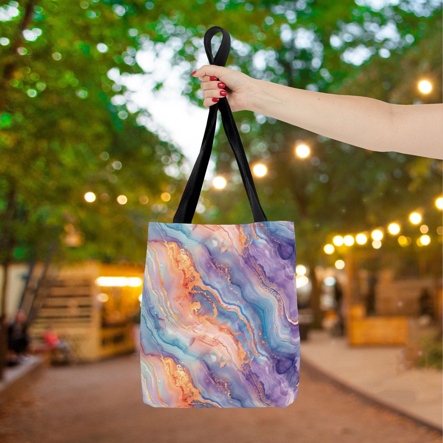 Dreamwave Marble Canvas Tote Bag