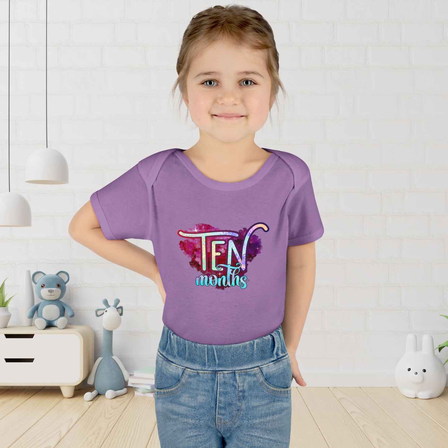 Stardust Baby Milestone Bodysuit-Ten Months