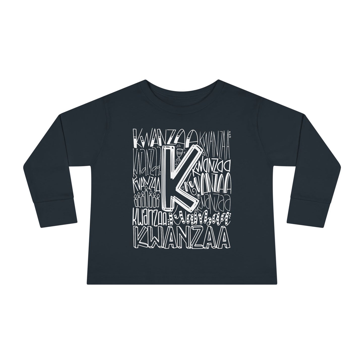 Kwanzaa Wordcloud Toddler Long Sleeve Tee