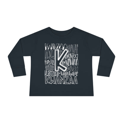 Kwanzaa Wordcloud Toddler Long Sleeve Tee