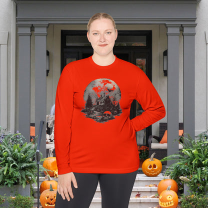 Creepy Full Moon Adult Long Sleeve Tee