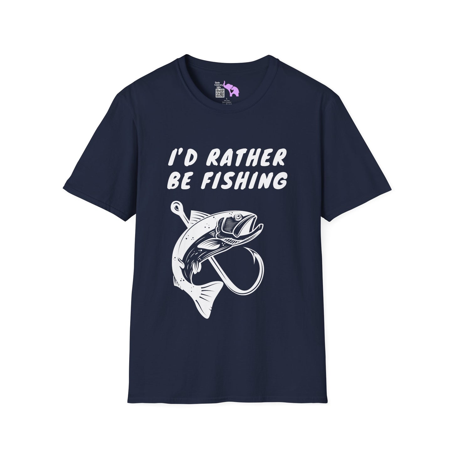 I'd Rather Be Fishing Adult T-shirt