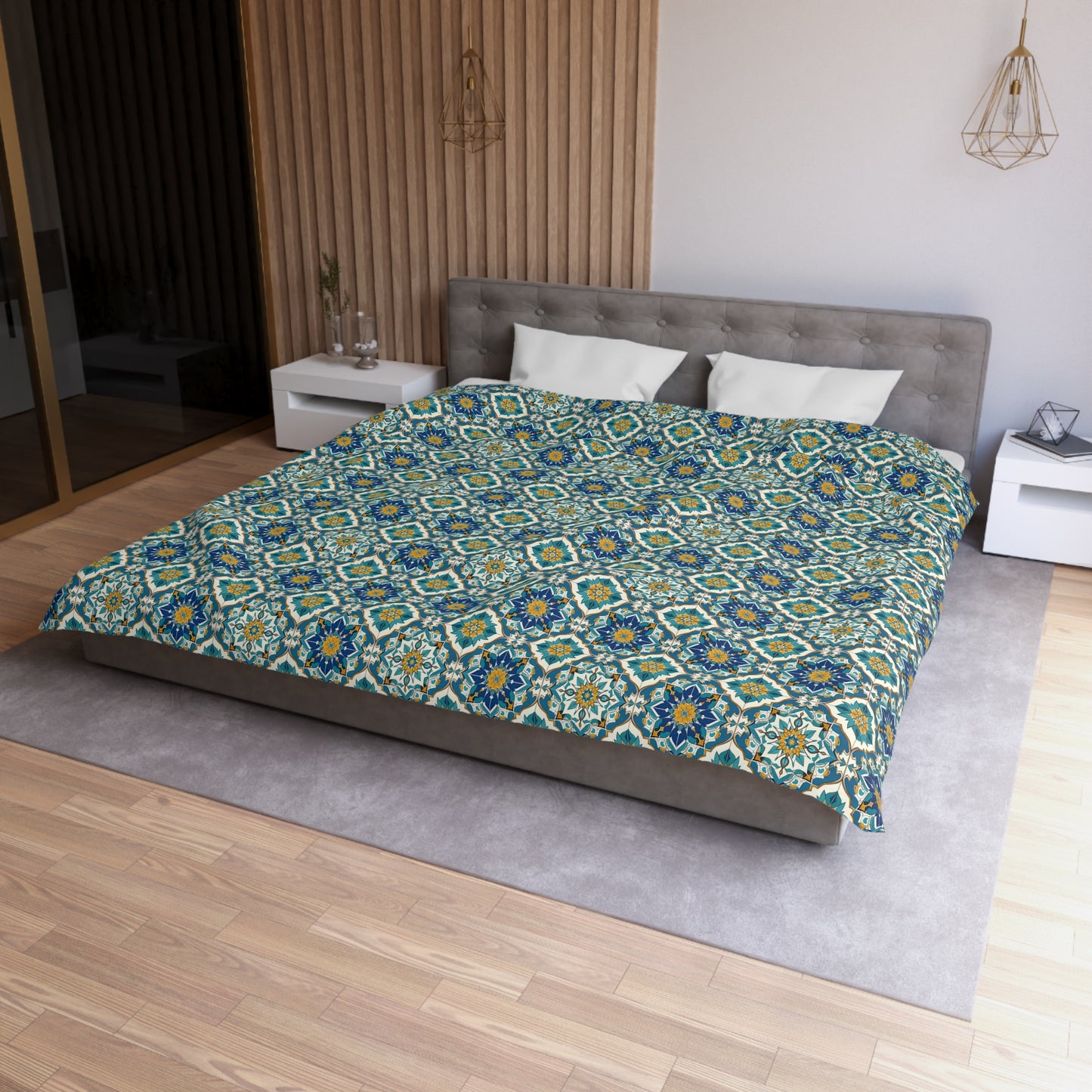 Mediterranean Lace Microfiber Duvet Cover