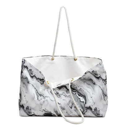 Frost Veil Marble Weekender Bag