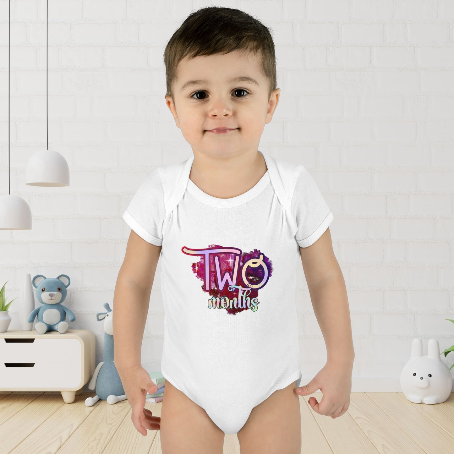 Stardust Baby Milestone Bodysuit-Two Months