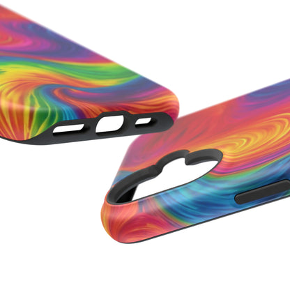 Tie Dye Color Swirl MagSafe® Compatible Tough Case for iPhone