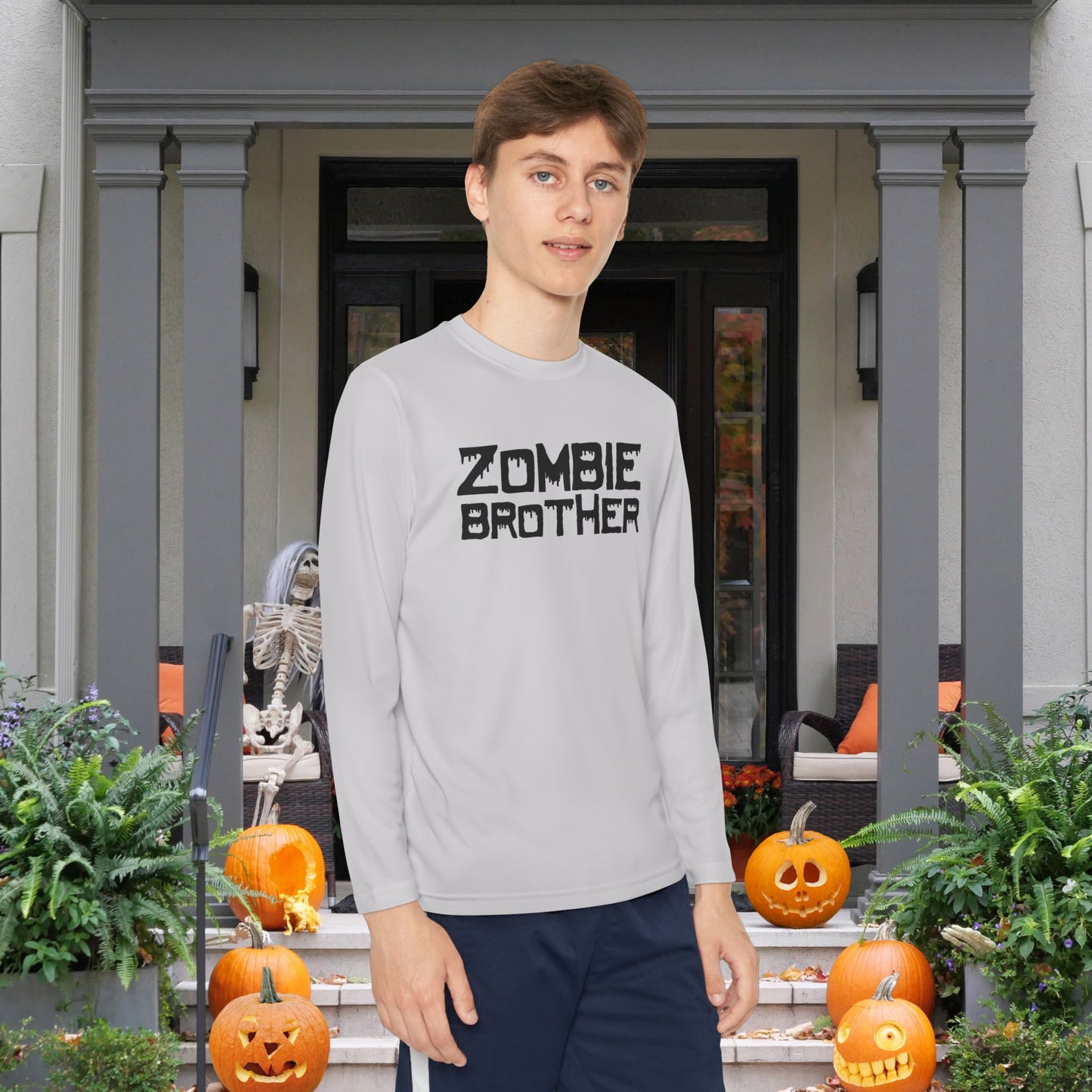 ""Zombie Brother Youth Long Sleeve Tee