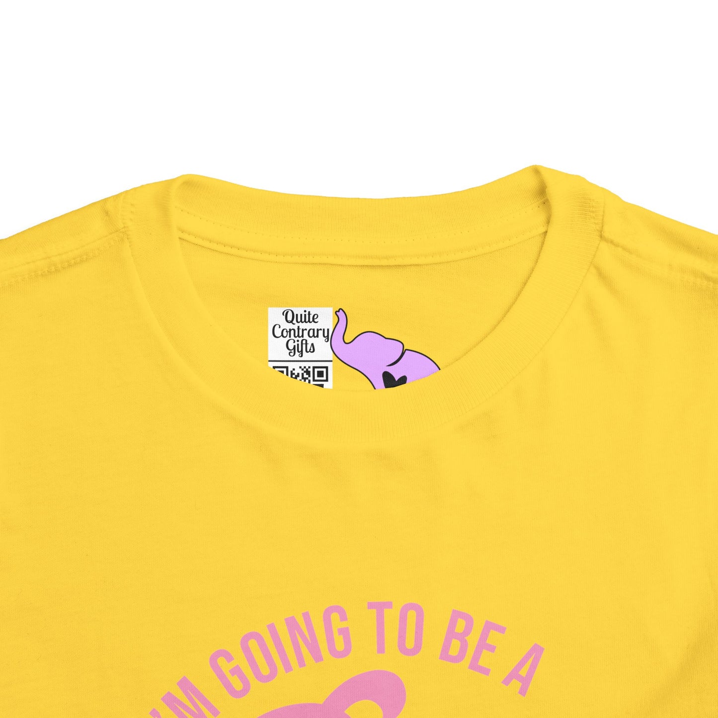 I'm Going To Be A Big Sister (Pink Script) Toddler Tee