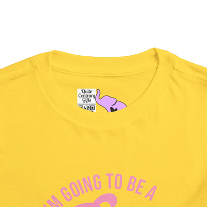 I'm Going To Be A Big Sister (Pink Script) Toddler Tee