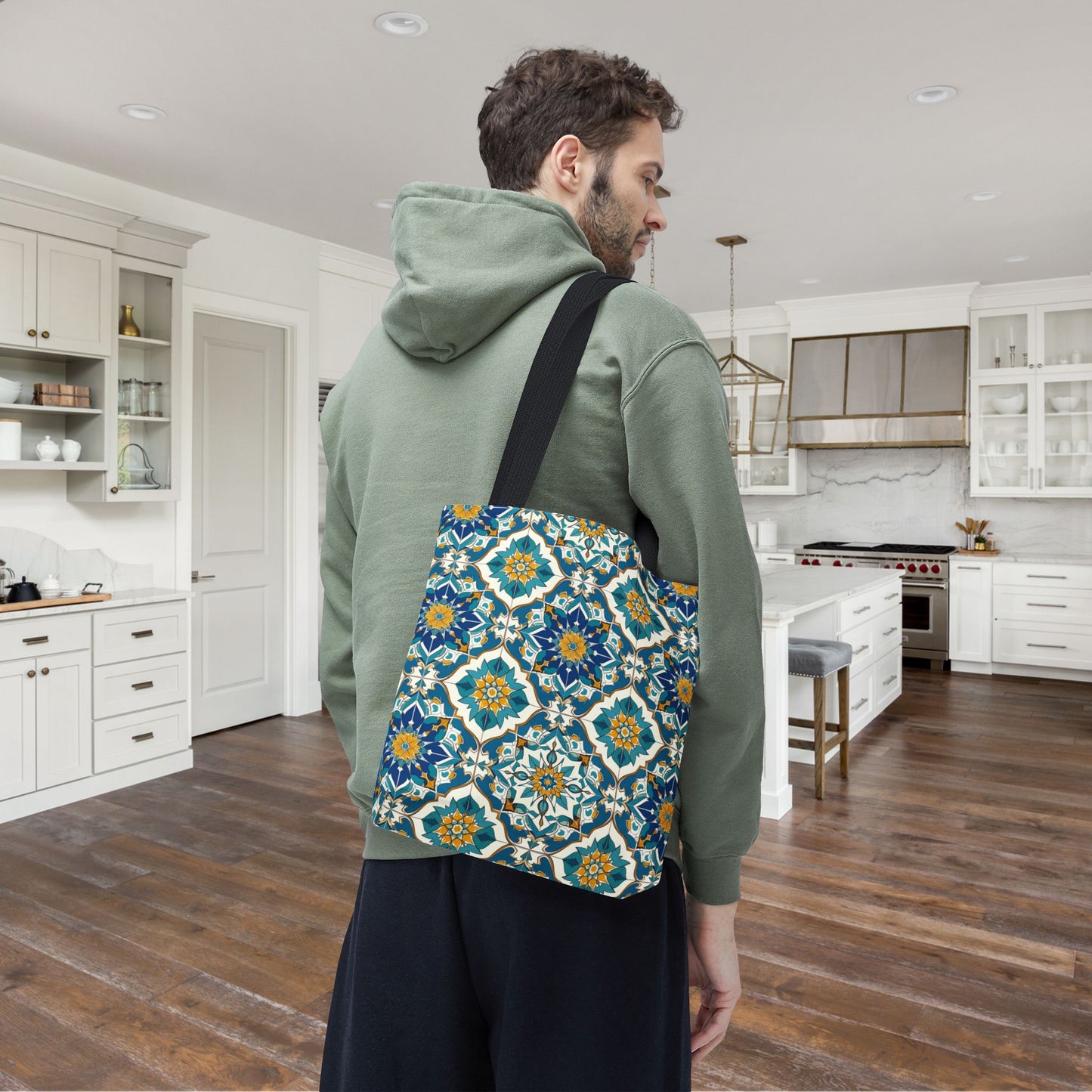 Mediterranean Lace Canvas Tote Bag