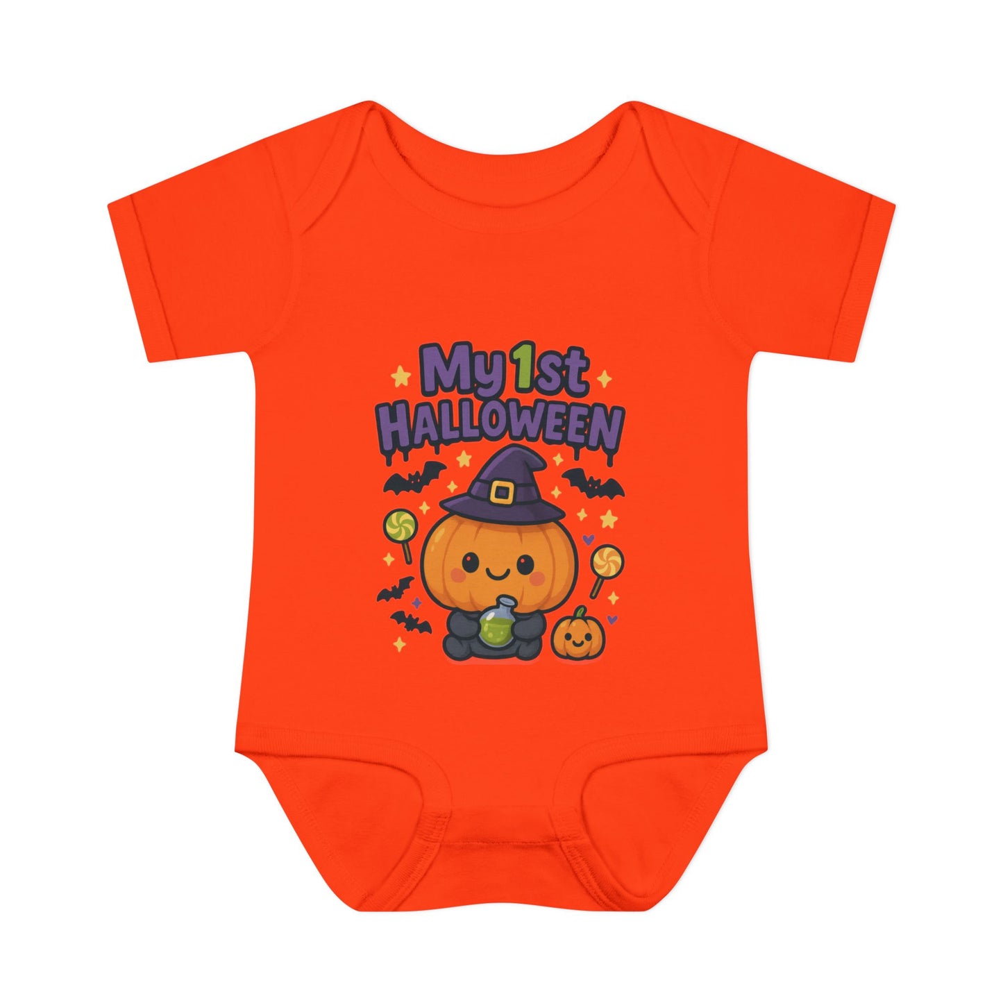 My First Halloween (Pumpkin) Baby Rib Bodysuit