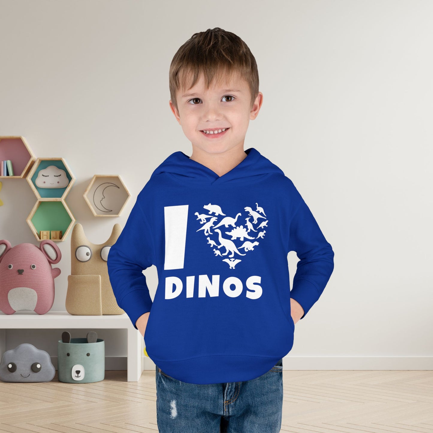 I Love Dinos (Dino Heart) Toddler Hoodie