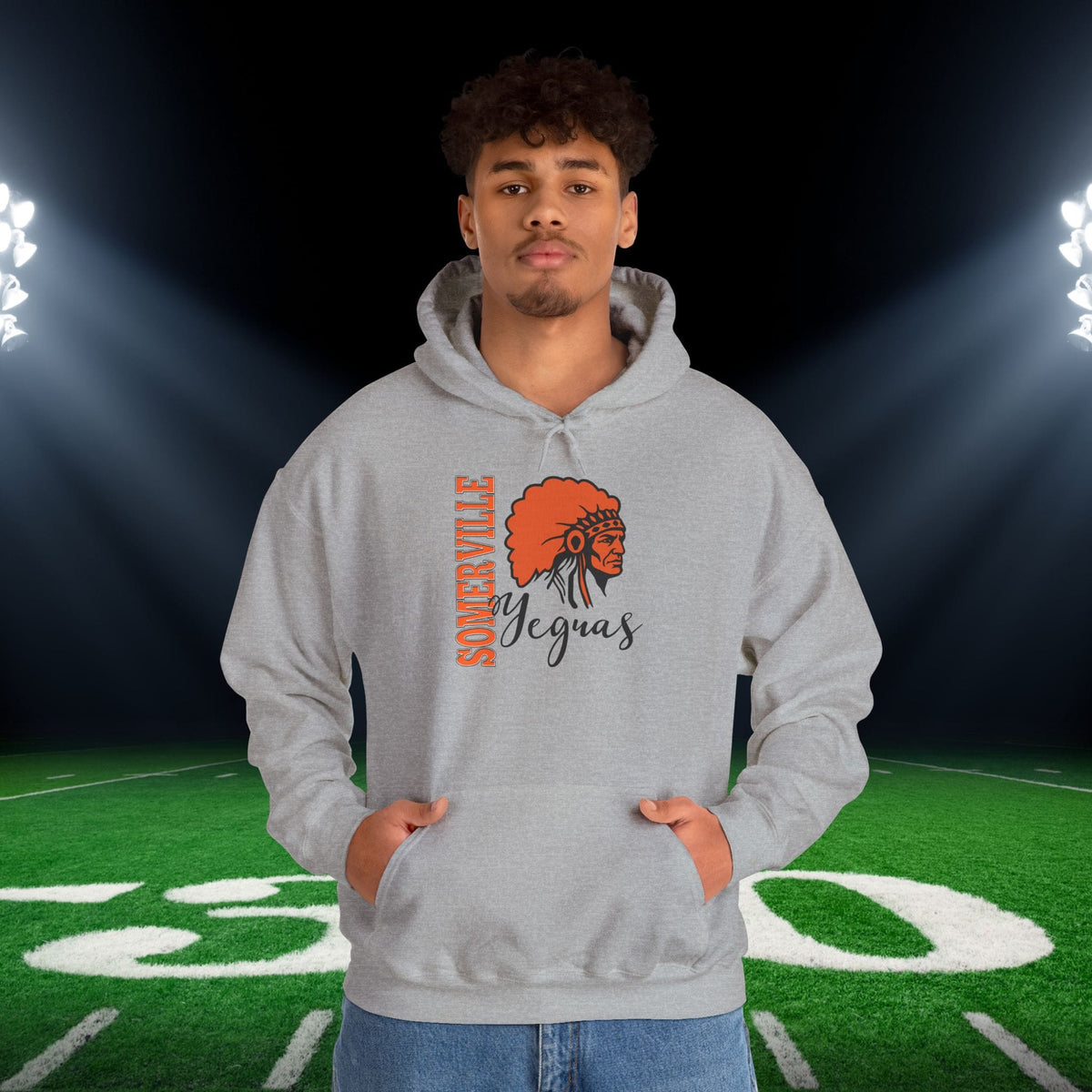 Somerville Vertical Fury Adult Heavy Blend™ Hooded Sweatshirt