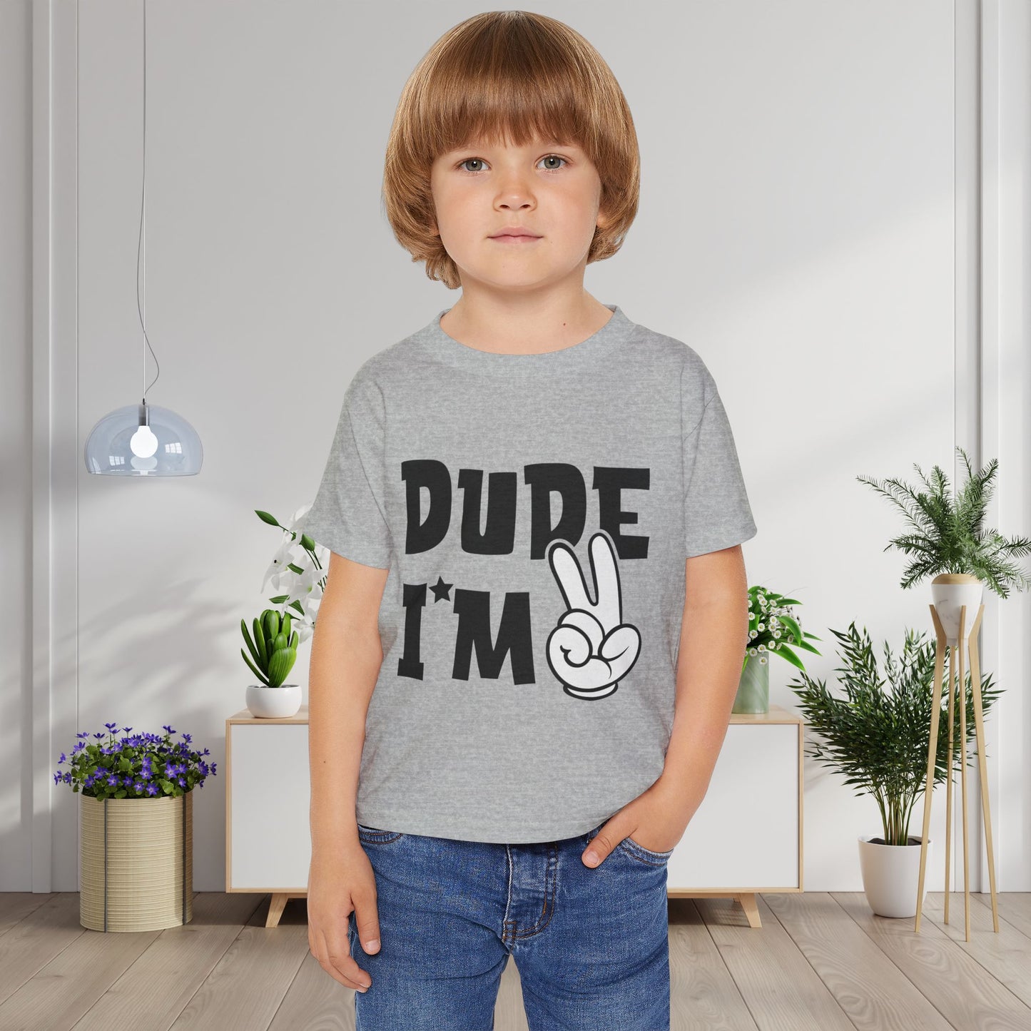Dude I'm 2 Heavy Cotton™ Toddler T-shirt