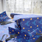 Dk. Blue/Gold Star of David Hanukkah Wrapping Paper
