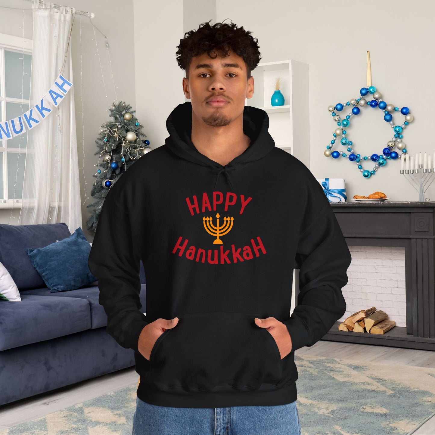 Happy Hanukkah Heavy Blend™ Hooded Sweatshirt