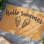 Hello Summer w/Ice Cream 2 Coconut Fiber Doormat