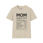 Mom Nutrition Facts Adult T-shirt