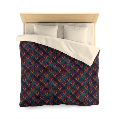 Velvet Night Garden Print Microfiber Duvet Cover