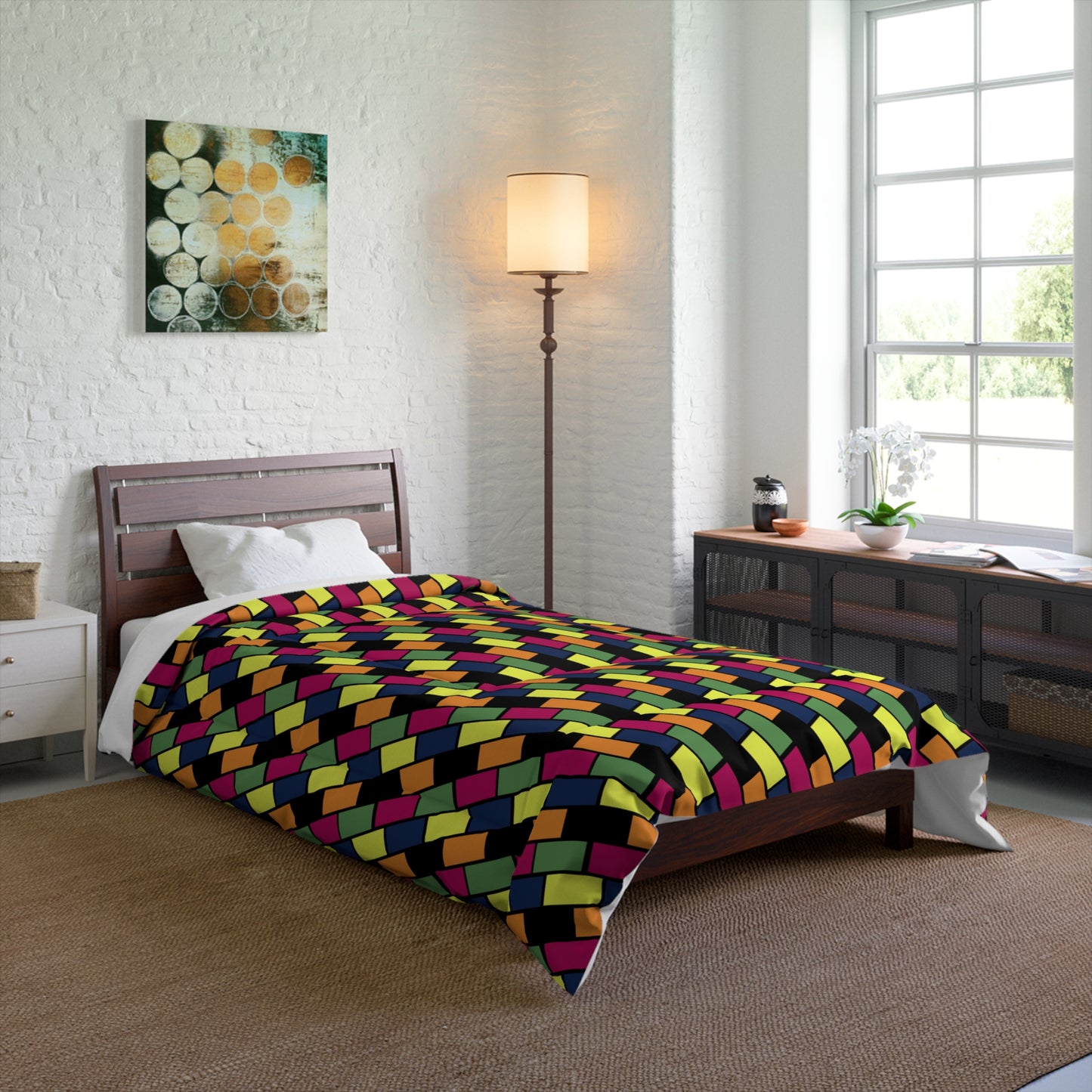 Colorful Bricks Comforter