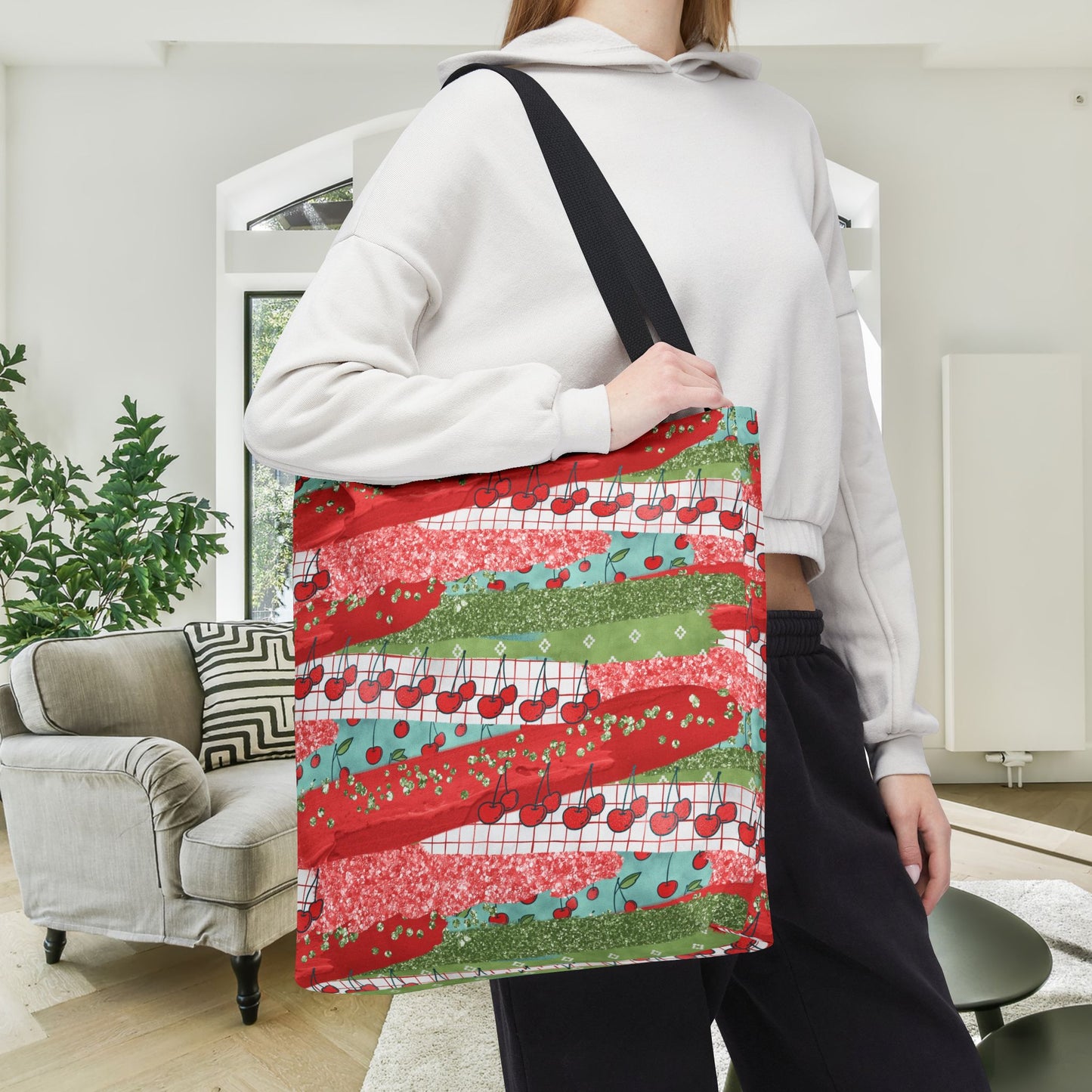 Cherry Lane Canvas Tote Bag