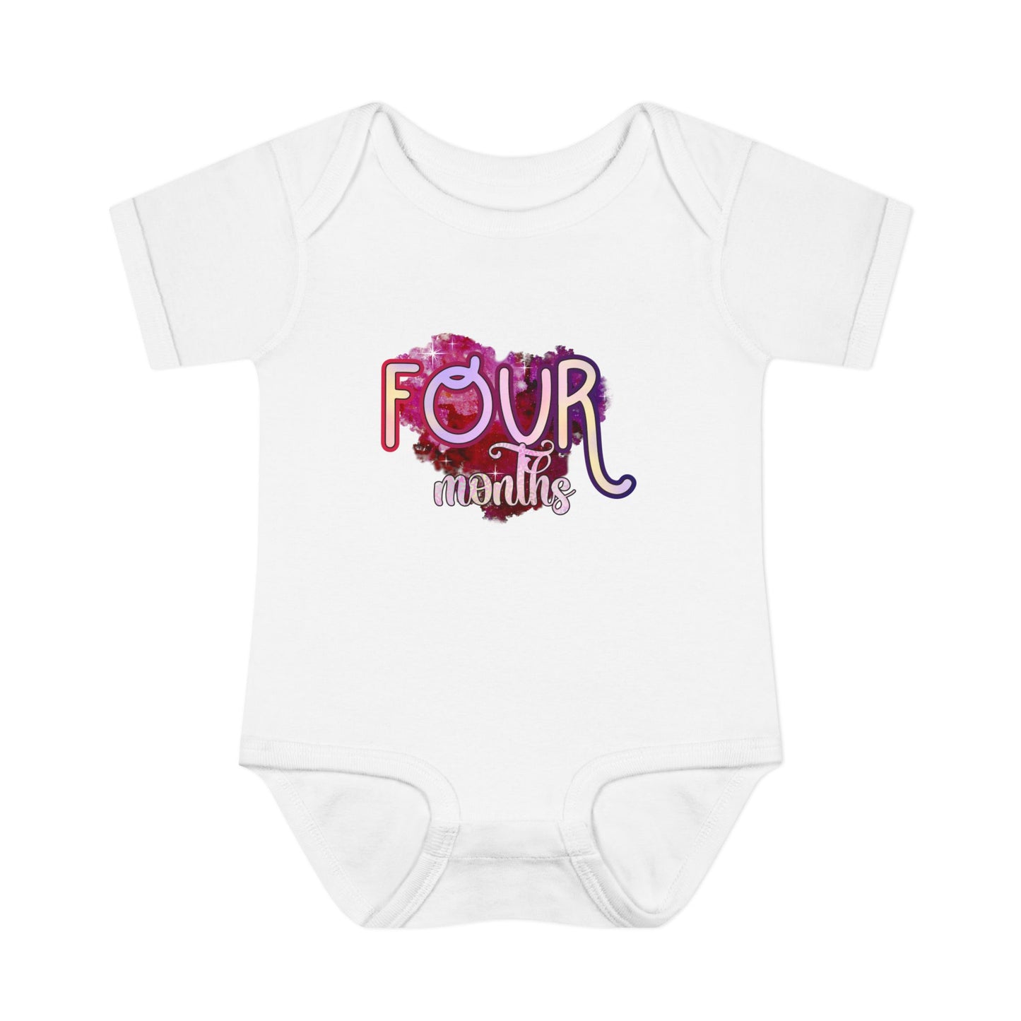Stardust Baby Milestone Bodysuit-Four Months