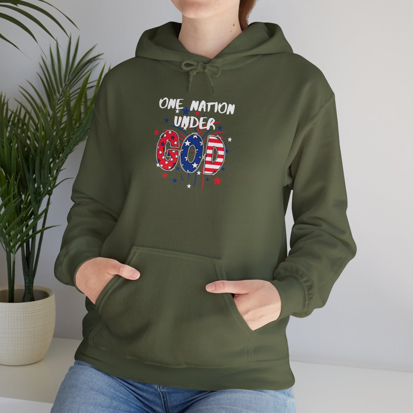 One Nation Under God Heavy Blend™ Hooded Sweatshirt