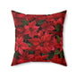 Crimson Noel Throw Pillow