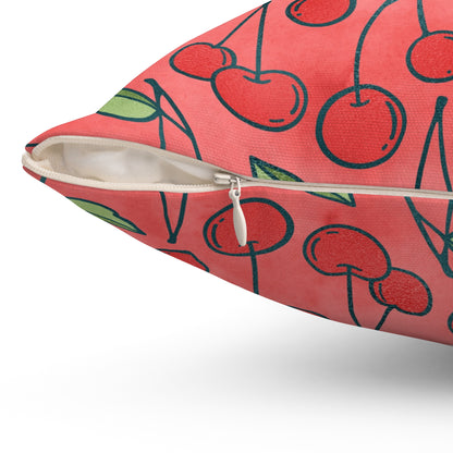 Cherry Bombshell Throw Pillow