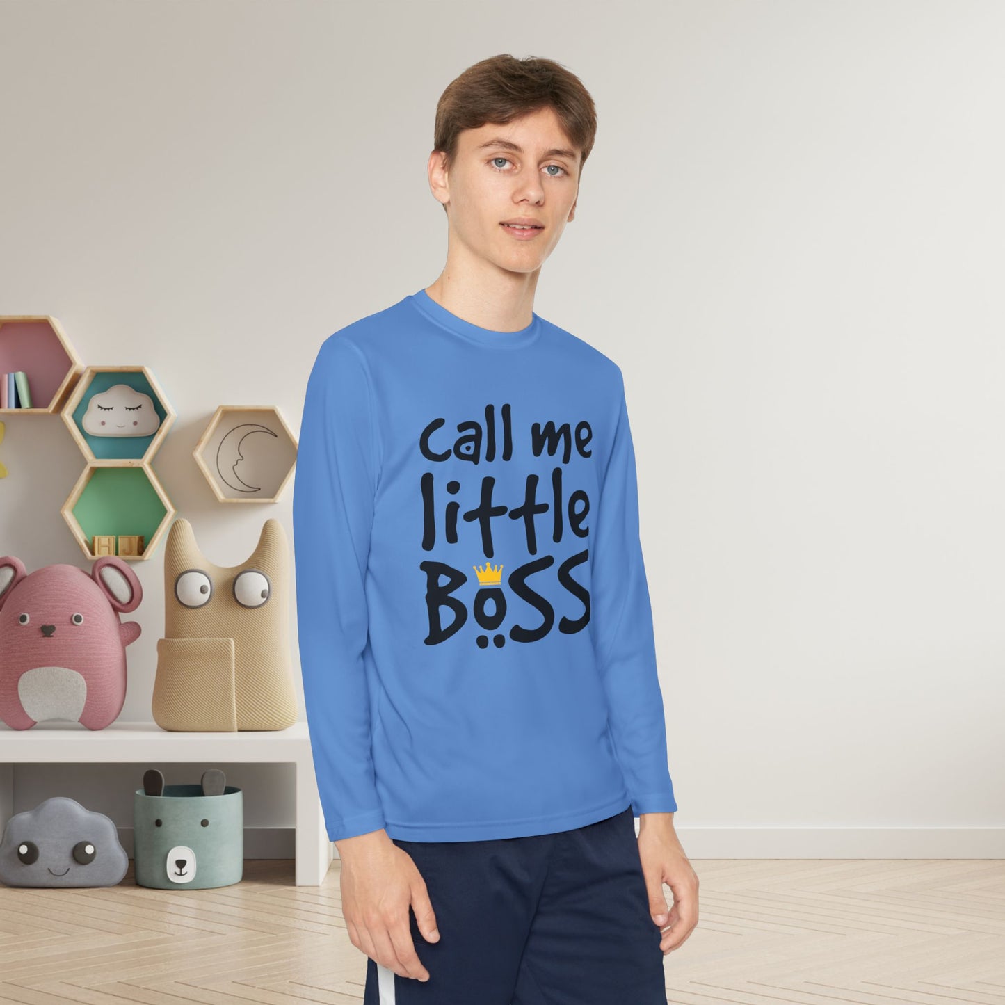 Call Me Little Boss Youth Long Sleeve Tee