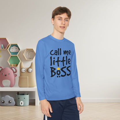 Call Me Little Boss Youth Long Sleeve Tee