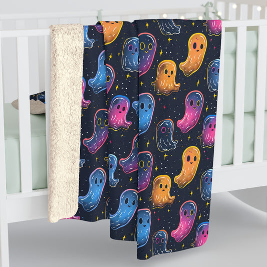Neon Haunters Sherpa Fleece Blanket