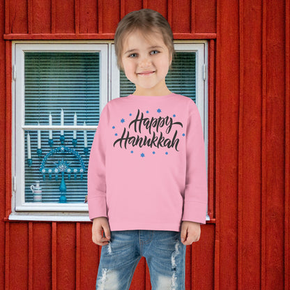 Happy Hanukkah 3 Toddler Long Sleeve Tee