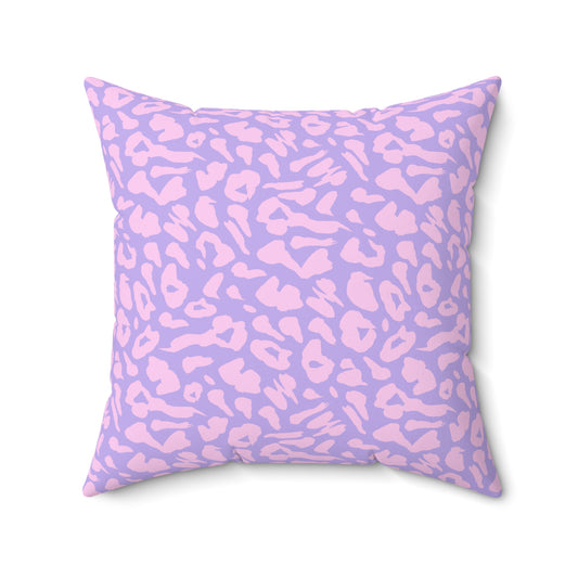Cotton Candy Cheetah Throw Pillow