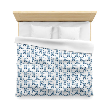 Blue Bear Hugs Microfiber Duvet Cover