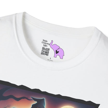 Halloween Scarecrow w/Pumpkins Adult T-shirt